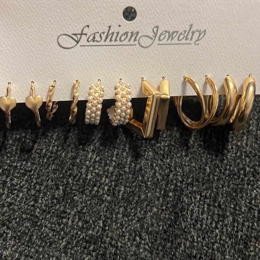 6 pair earrings